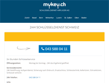 Tablet Screenshot of mykey.ch